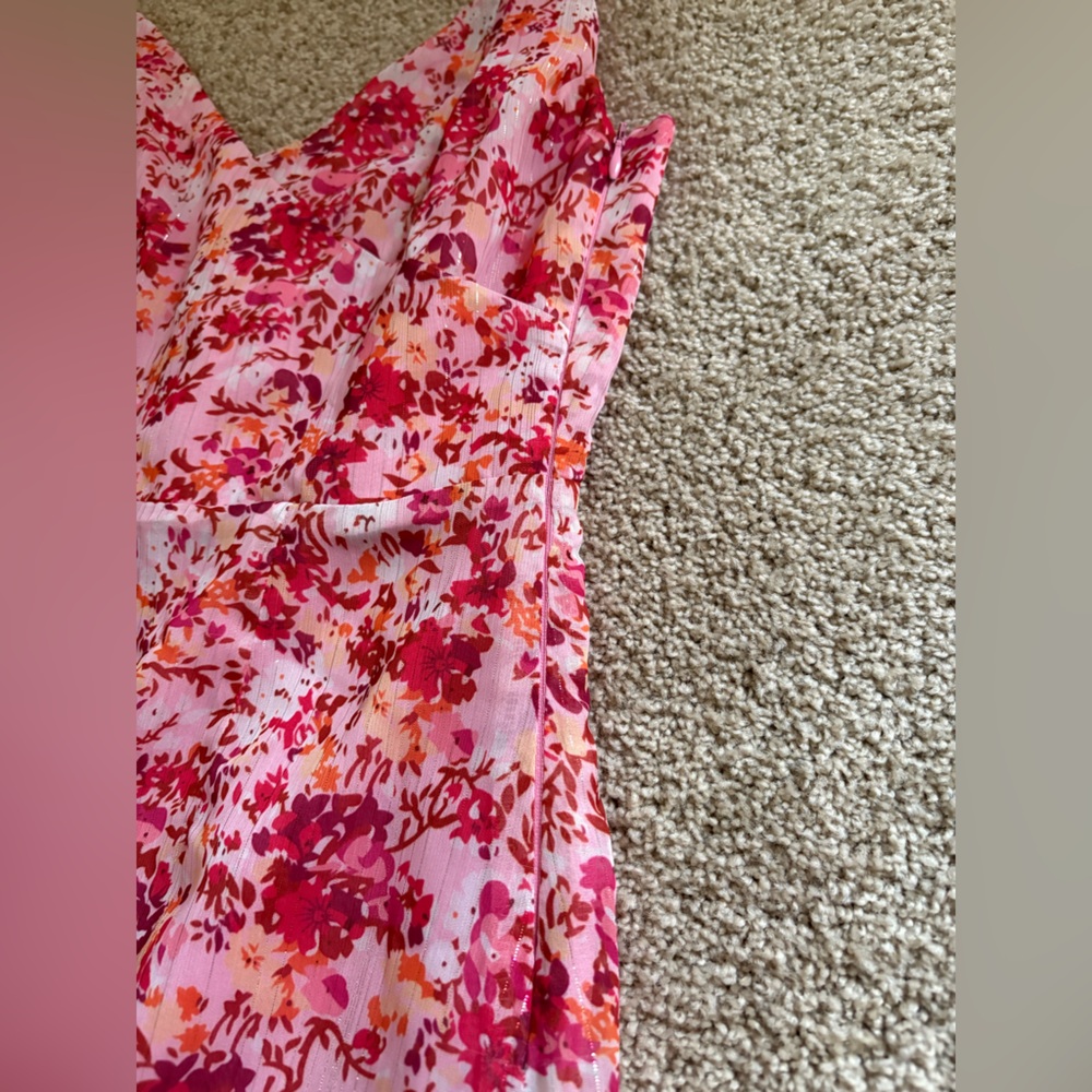 NWOT Superdown Floral Mini Dress with Slit - Picture 5 of 9